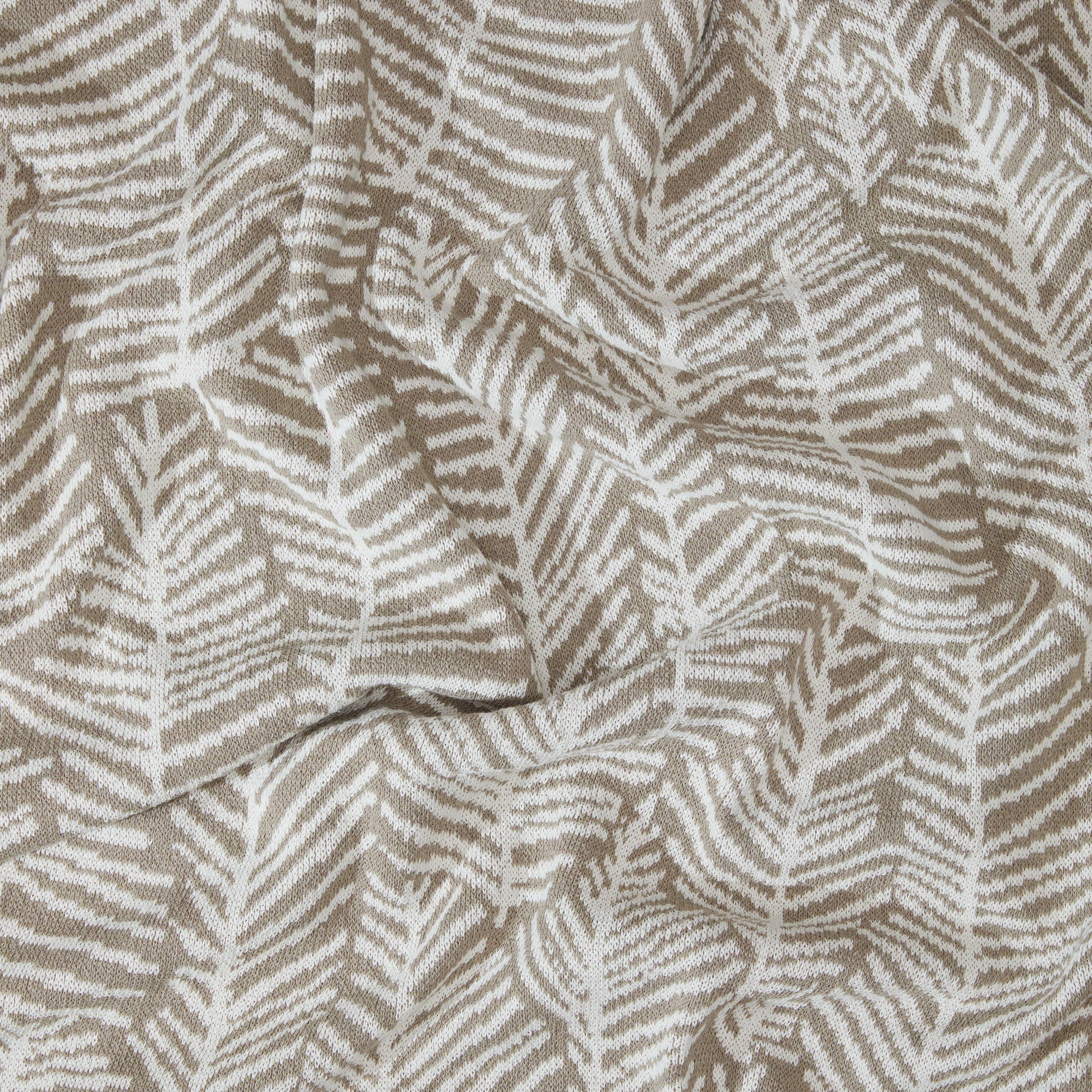 Leaf Melody Blanket by Elodie Blanchard: White/Hemp