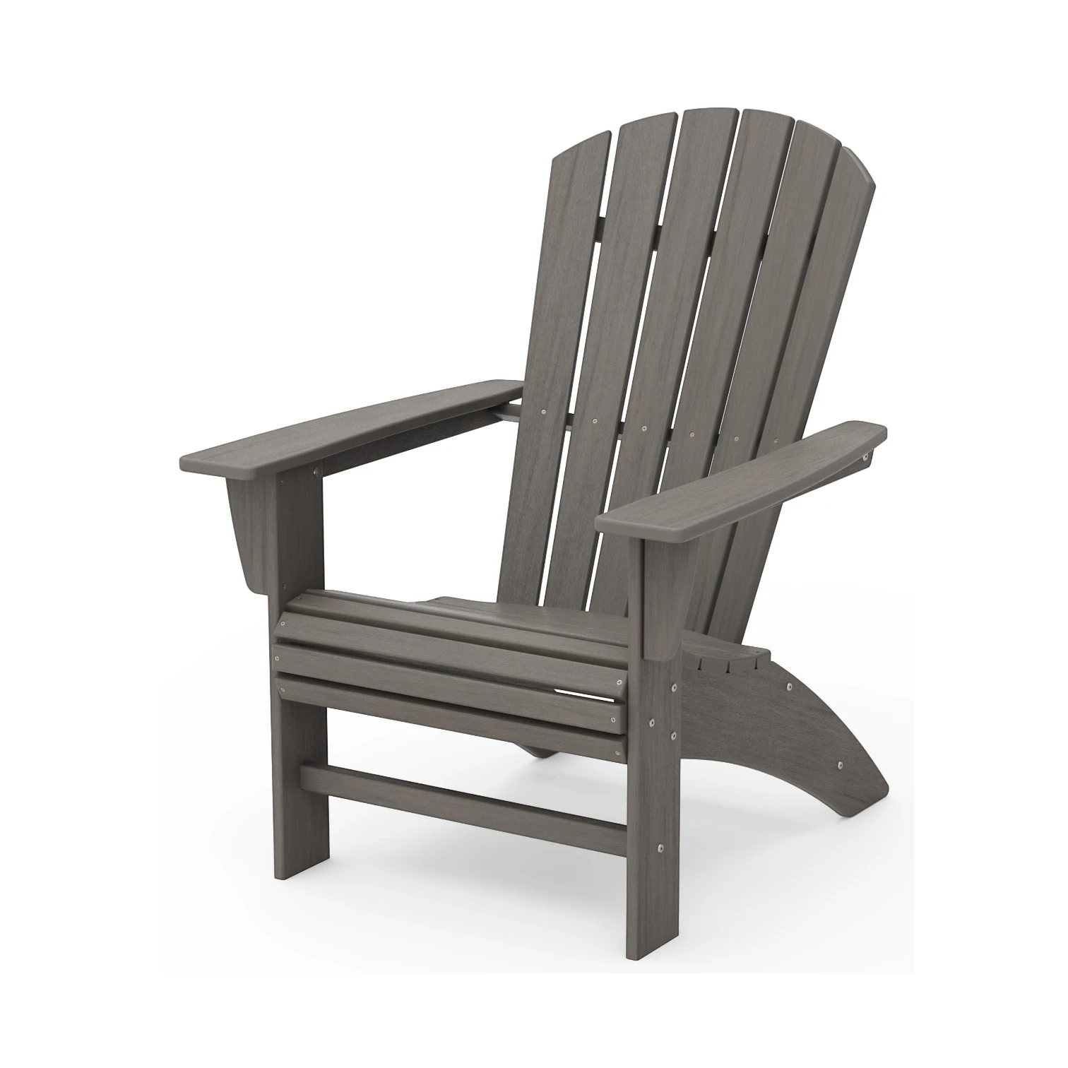 NAUTICAL CURVEBACK ADIRONDACK CHAIR, DRIFTWOOD