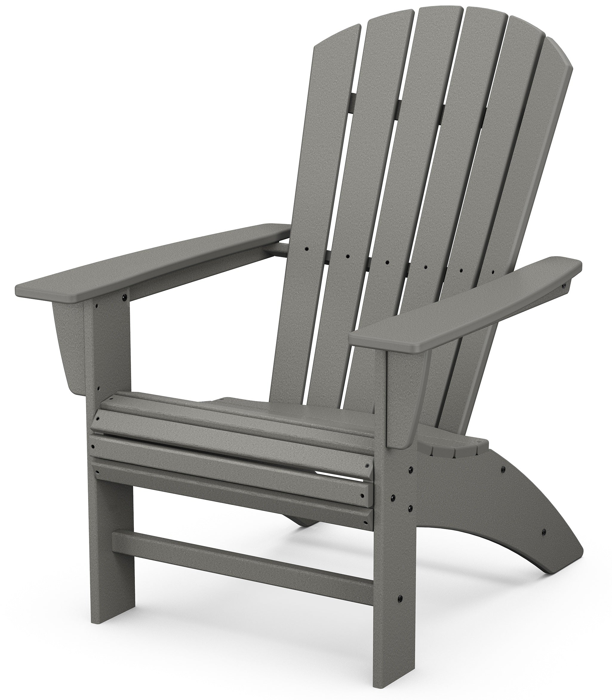 NAUTICAL CURVEBACK ADIRONDACK CHAIR, SLATE GREY