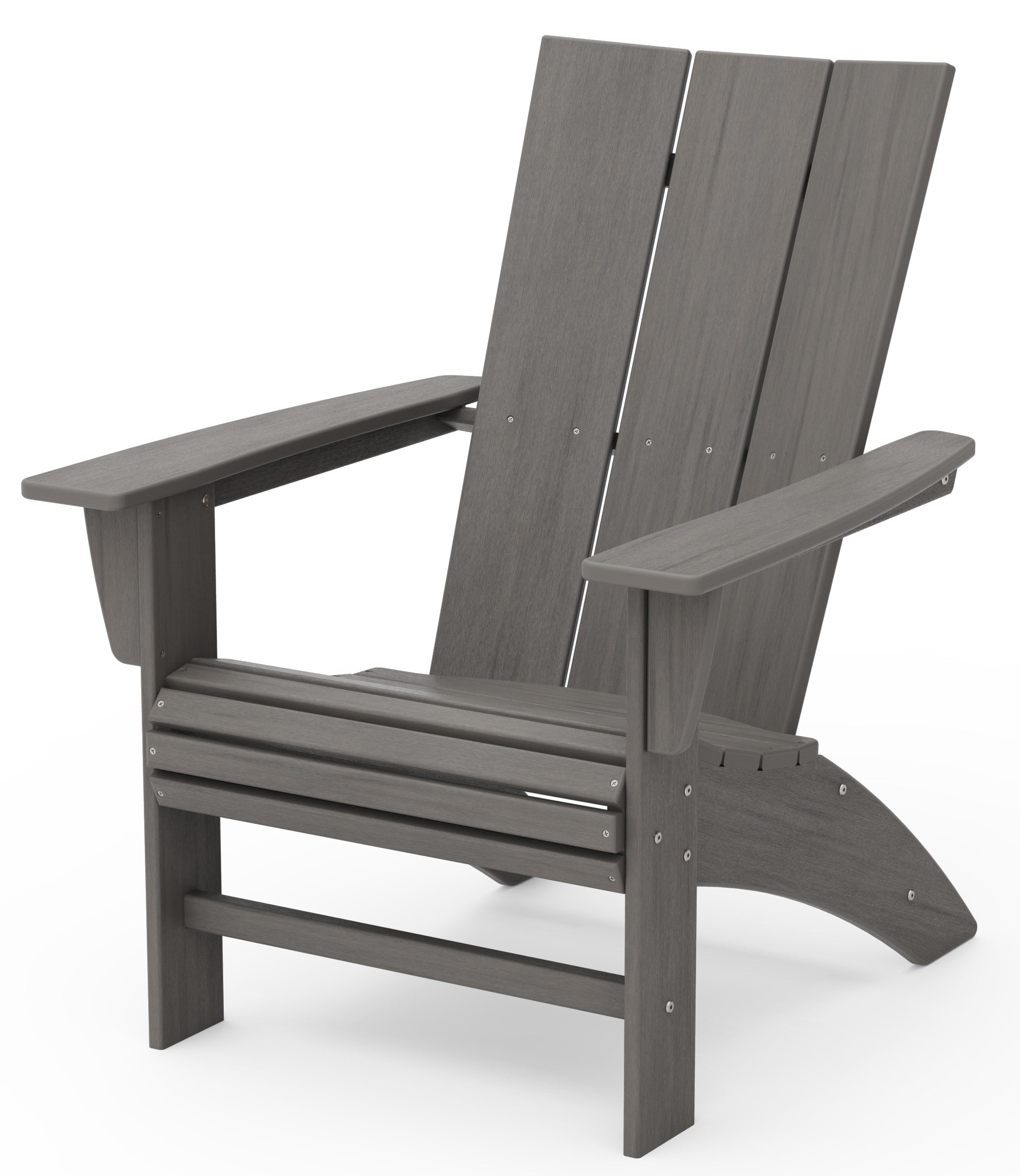 MODERN CURVEBACK ADIRONDACK CHAIR, DRIFTWOOD