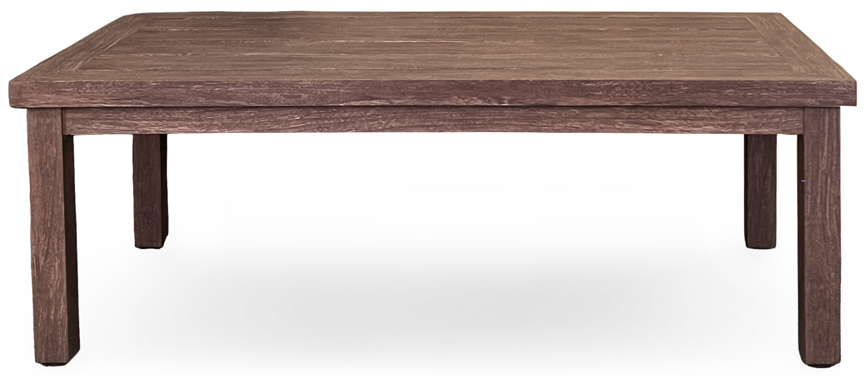 EDGE RECTANGLE COFFEE TABLE, RUSTIC TEAK