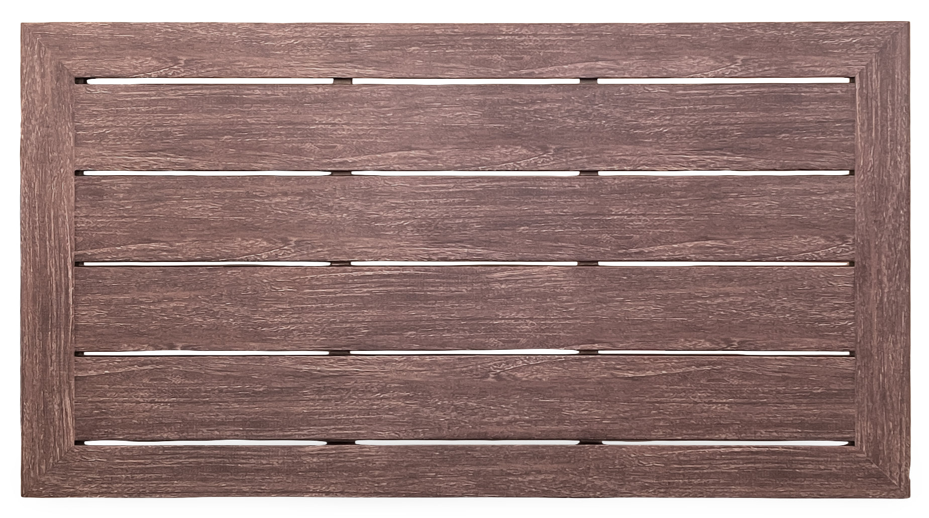 EDGE RECTANGLE COFFEE TABLE, RUSTIC TEAK