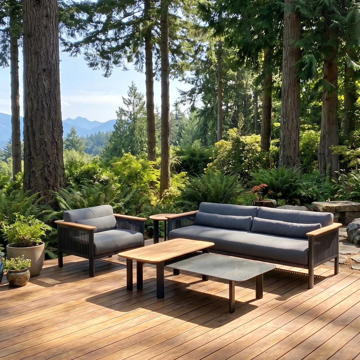 ENZO LARGE RECT. COFFEE TABLE, BELGIAN GREY TOP