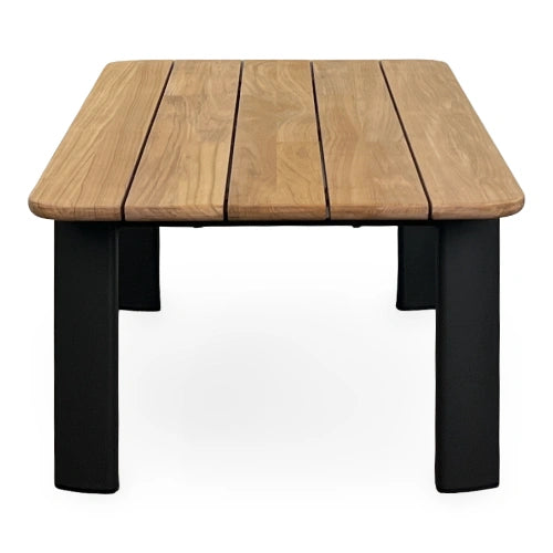 ENZO SMALL RECT. COFFEE TABLE, TEAK TOP