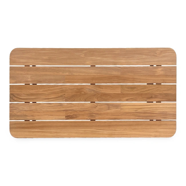 ENZO SMALL RECT. COFFEE TABLE, TEAK TOP