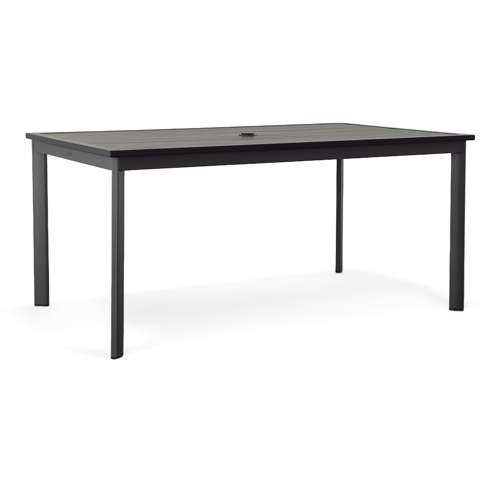 METZ 63" DINING TABLE, ALUMINUM