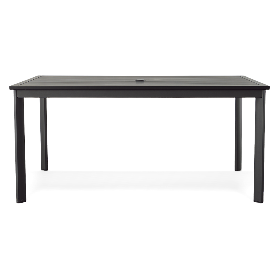 METZ 63" DINING TABLE, ALUMINUM