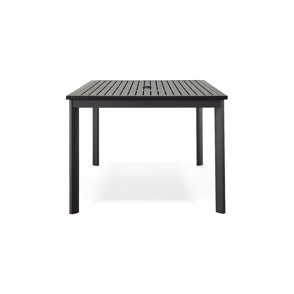 METZ 63" DINING TABLE, ALUMINUM