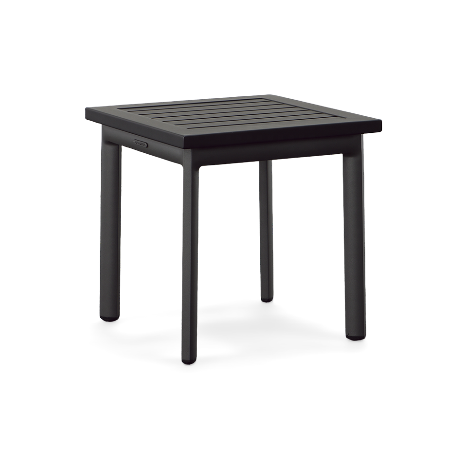 METZ SIDE TABLE, ALUMINUM TOP