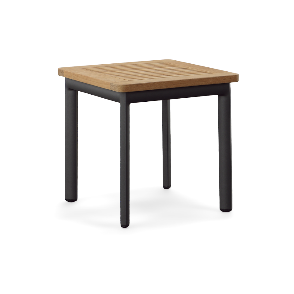 METZ SIDE TABLE, TEAK TOP
