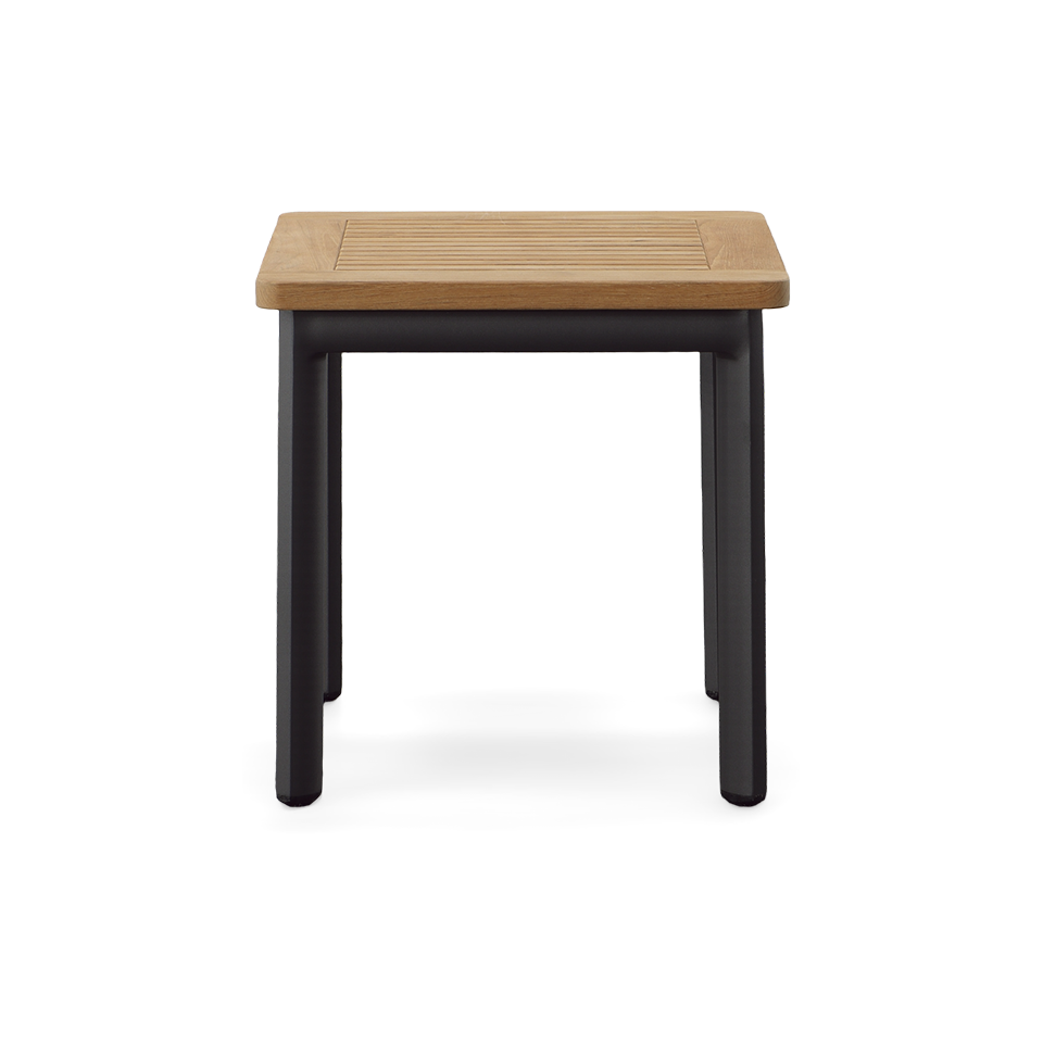 METZ SIDE TABLE, TEAK TOP