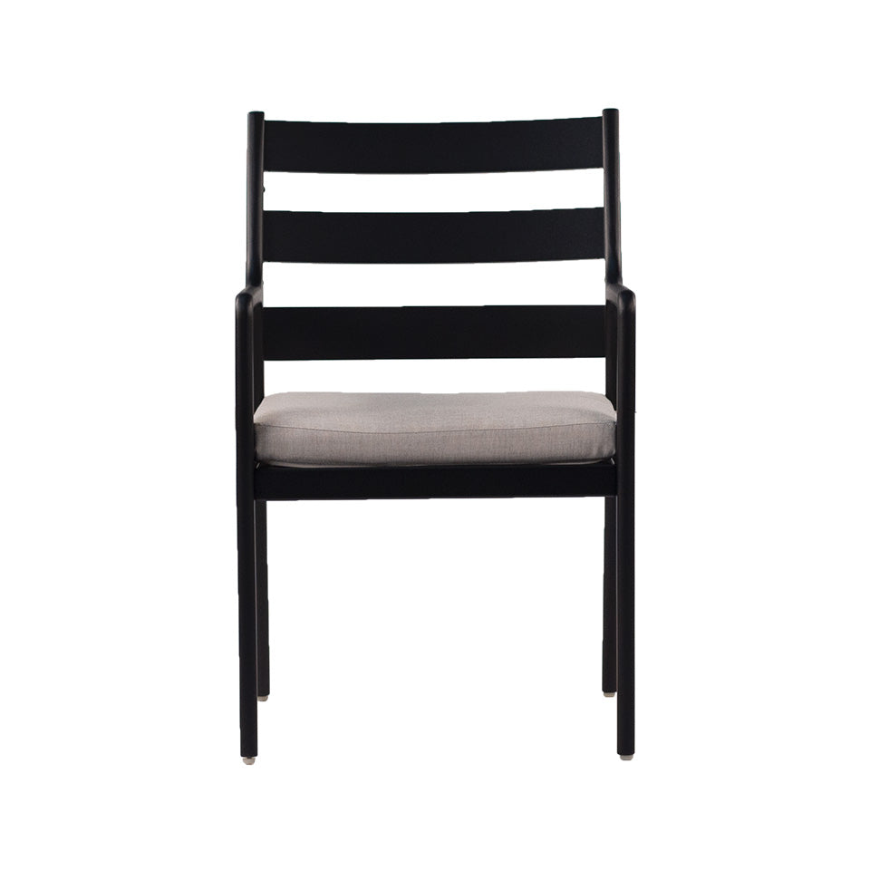 CEDAR CAST DINING ARM CHAIR, BLACK