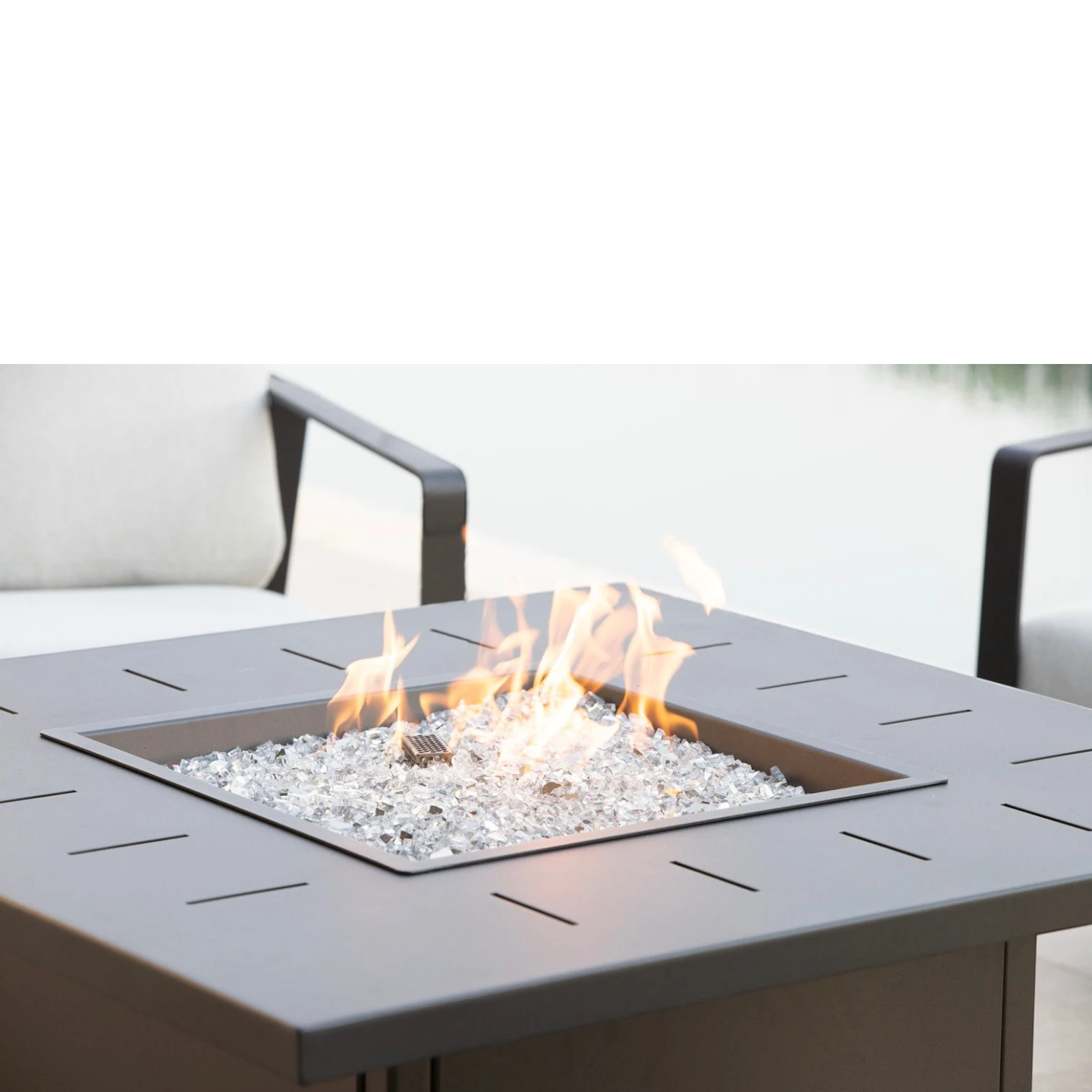 HAVEN 42" SQUARE OCCASIONAL HEIGHT FIRE TABLE, GRAPHITE