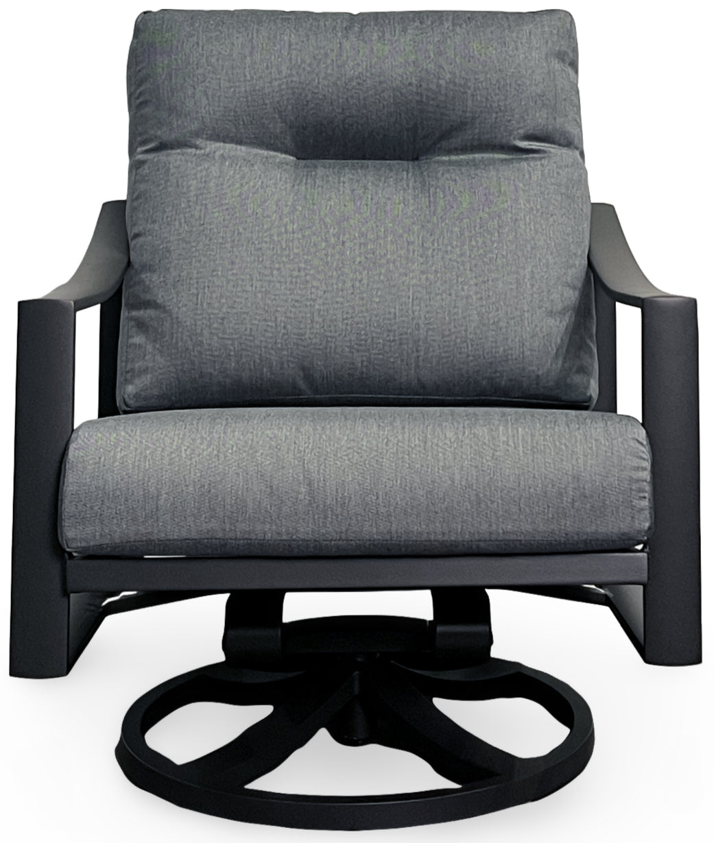 KENZO CUSHION SWIVEL LOUNGE CHAIR, PANAMA GRAPHITE