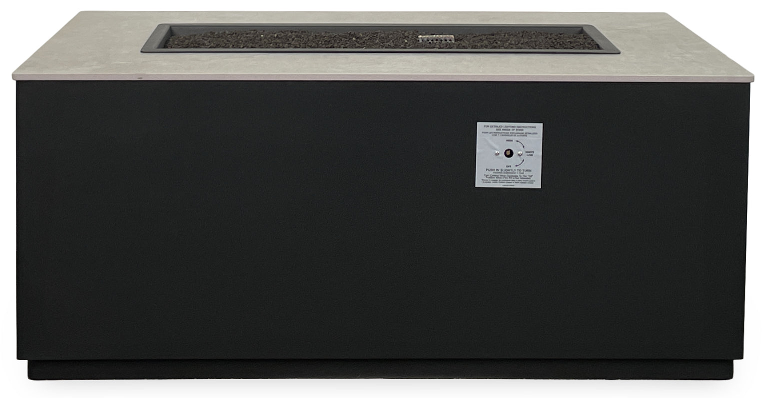 MODA 45" x 25" OCCASIONAL HEIGHT FIRE TABLE, GRAPHITE