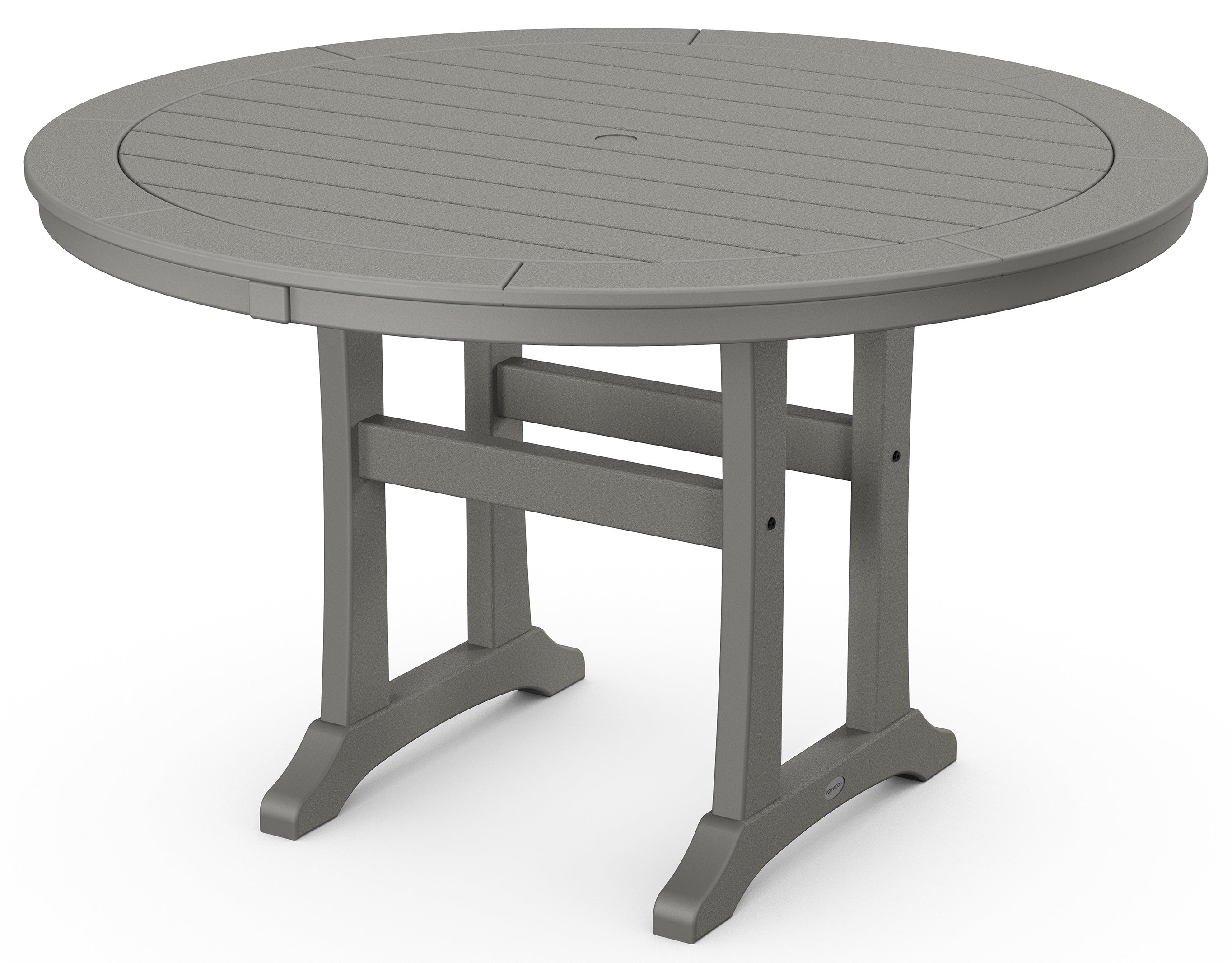 NAUTICAL 48" ROUND DINING UMBRELLA TABLE, SLATE GREY