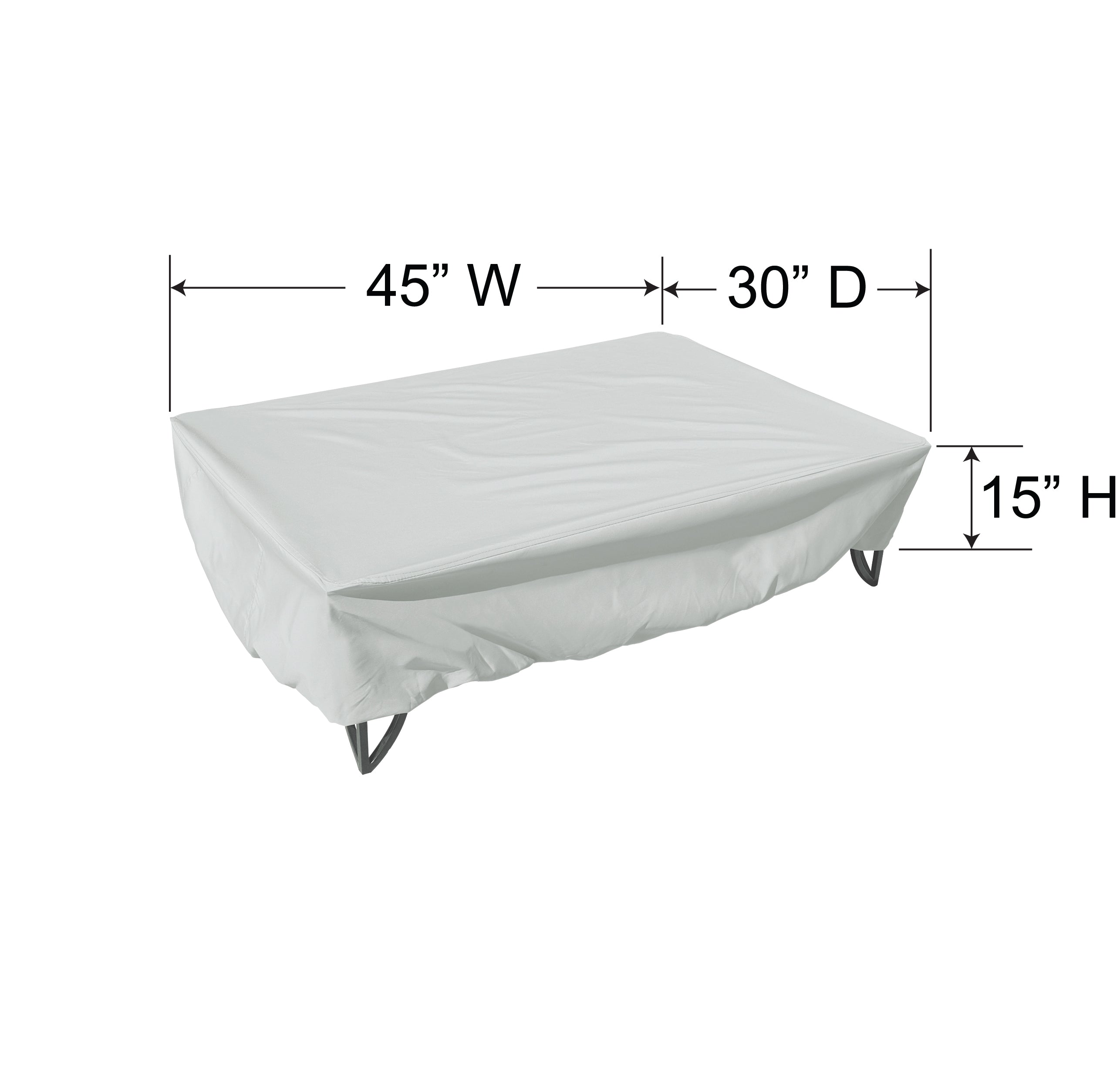 FIRE PIT/COFFEE TABLE PROTECTIVE COVER - 45" RECTANGLE