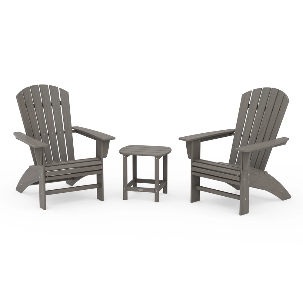 NAUTICAL CURVEBACK ADIRONDACK 3-PC SET, DRIFTWOOD