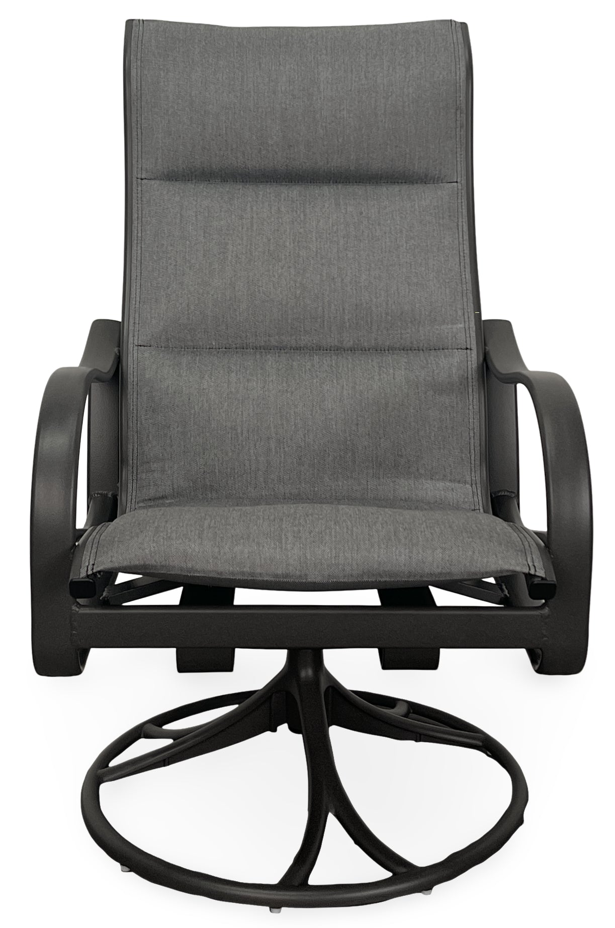 SHORELINE PADDED SLING HIGH BACK SWIVEL ROCKER, PAN. GRAPHITE