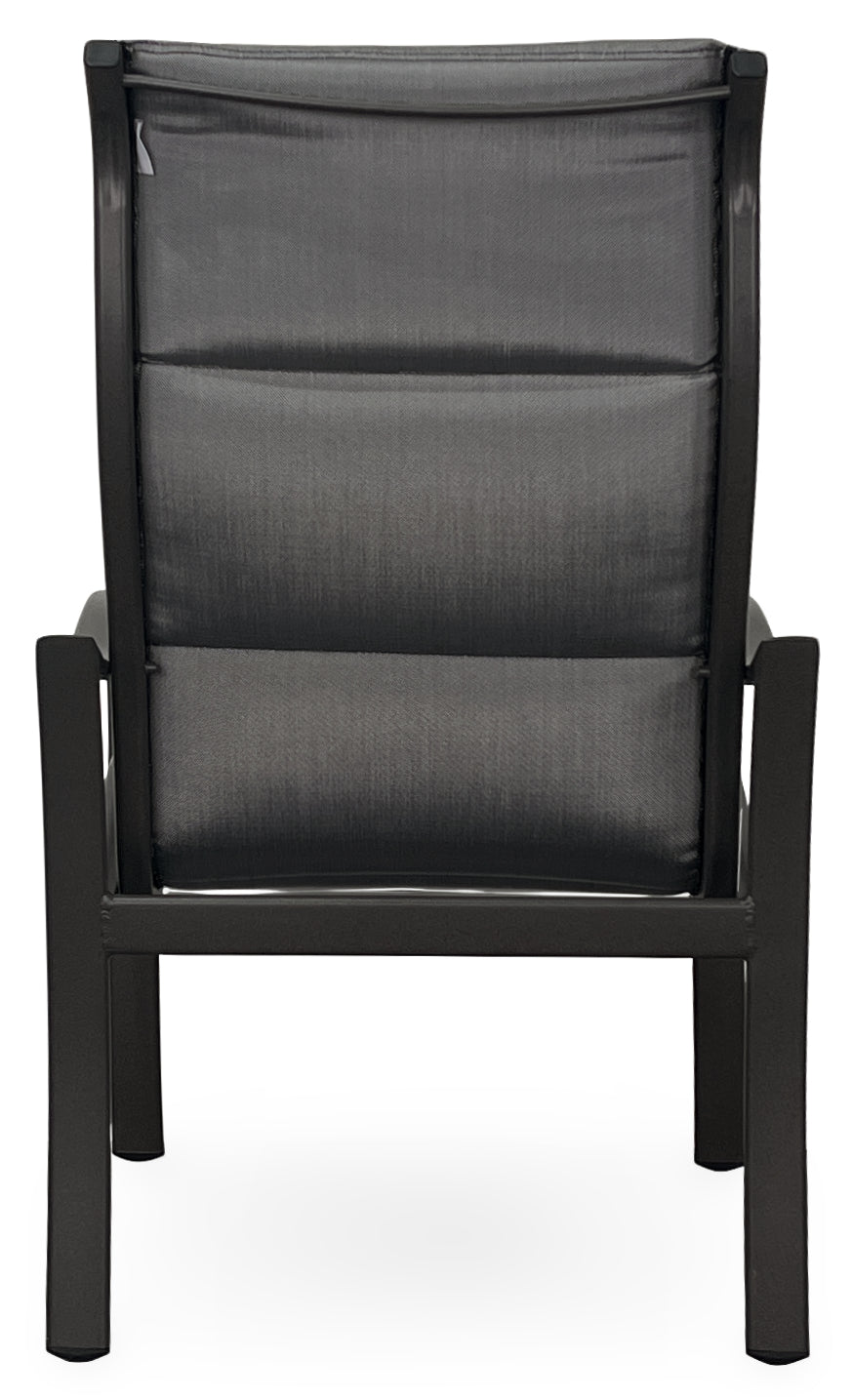 SHORELINE PADDED SLING HIGH BACK DINING CHAIR, PAN. GRAPHITE