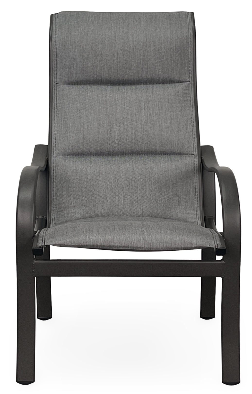 SHORELINE PADDED SLING HIGH BACK DINING CHAIR, PAN. GRAPHITE