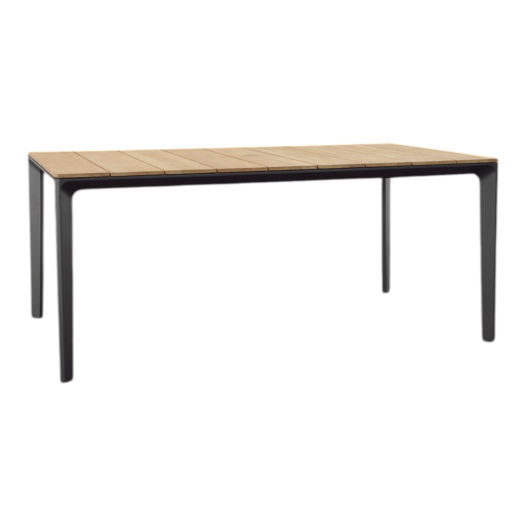 CARVER 67" RECTANGULAR DINING TABLE, TEAK TOP