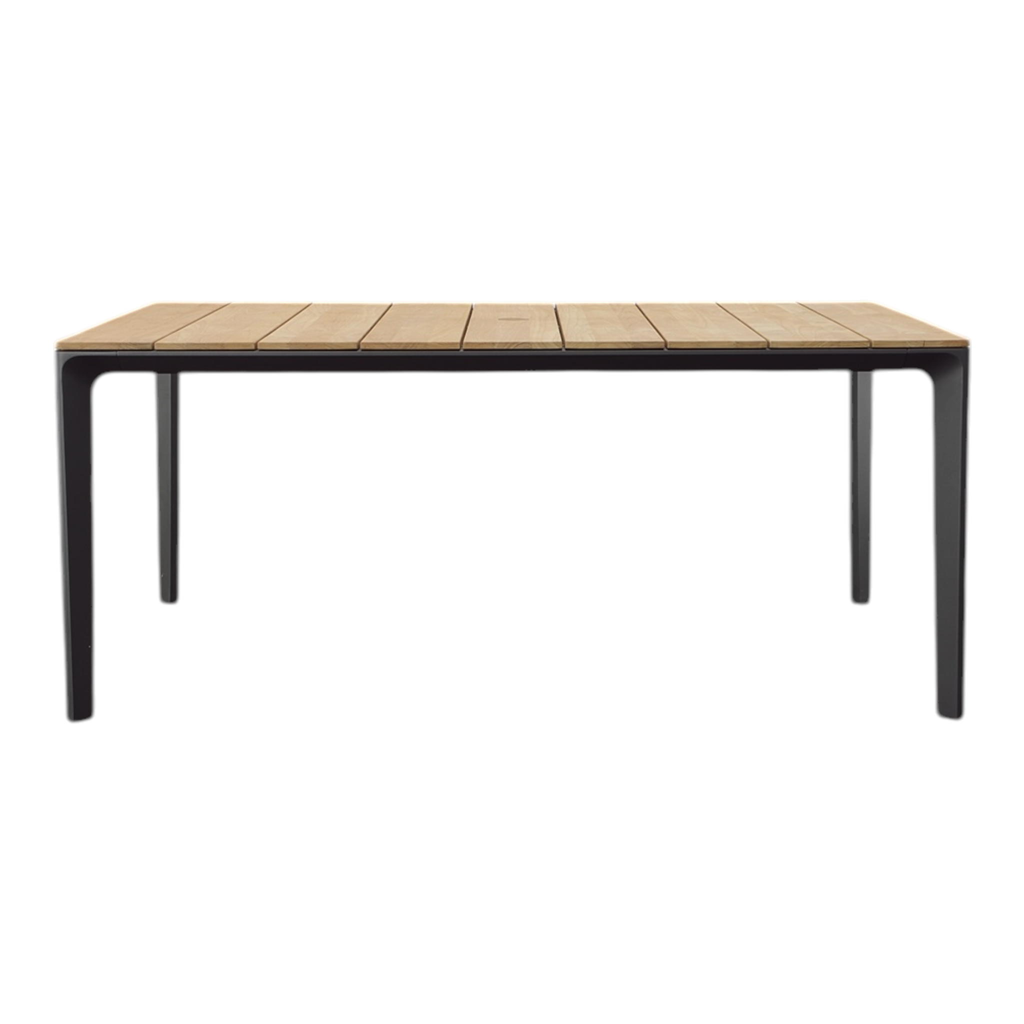 CARVER 67" RECTANGULAR DINING TABLE, TEAK TOP