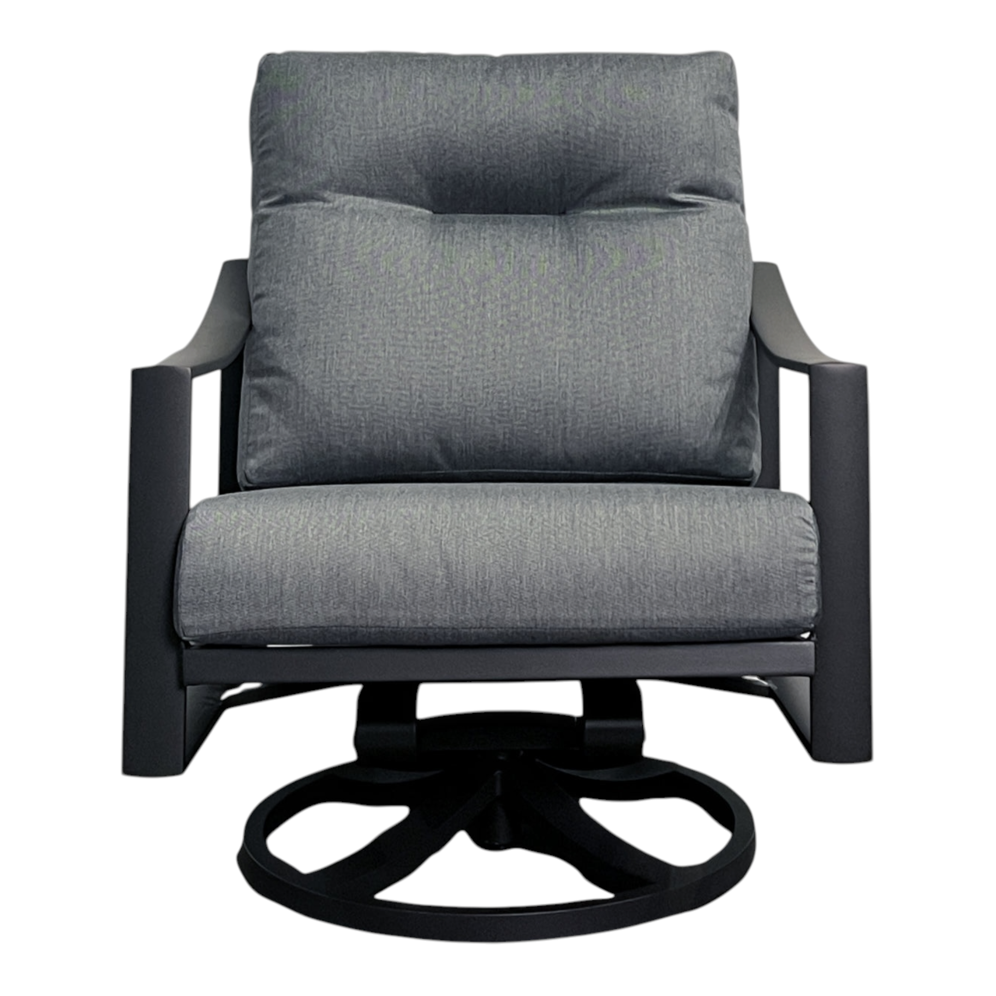 KENZO CUSHION SWIVEL LOUNGE CHAIR, PANAMA GRAPHITE
