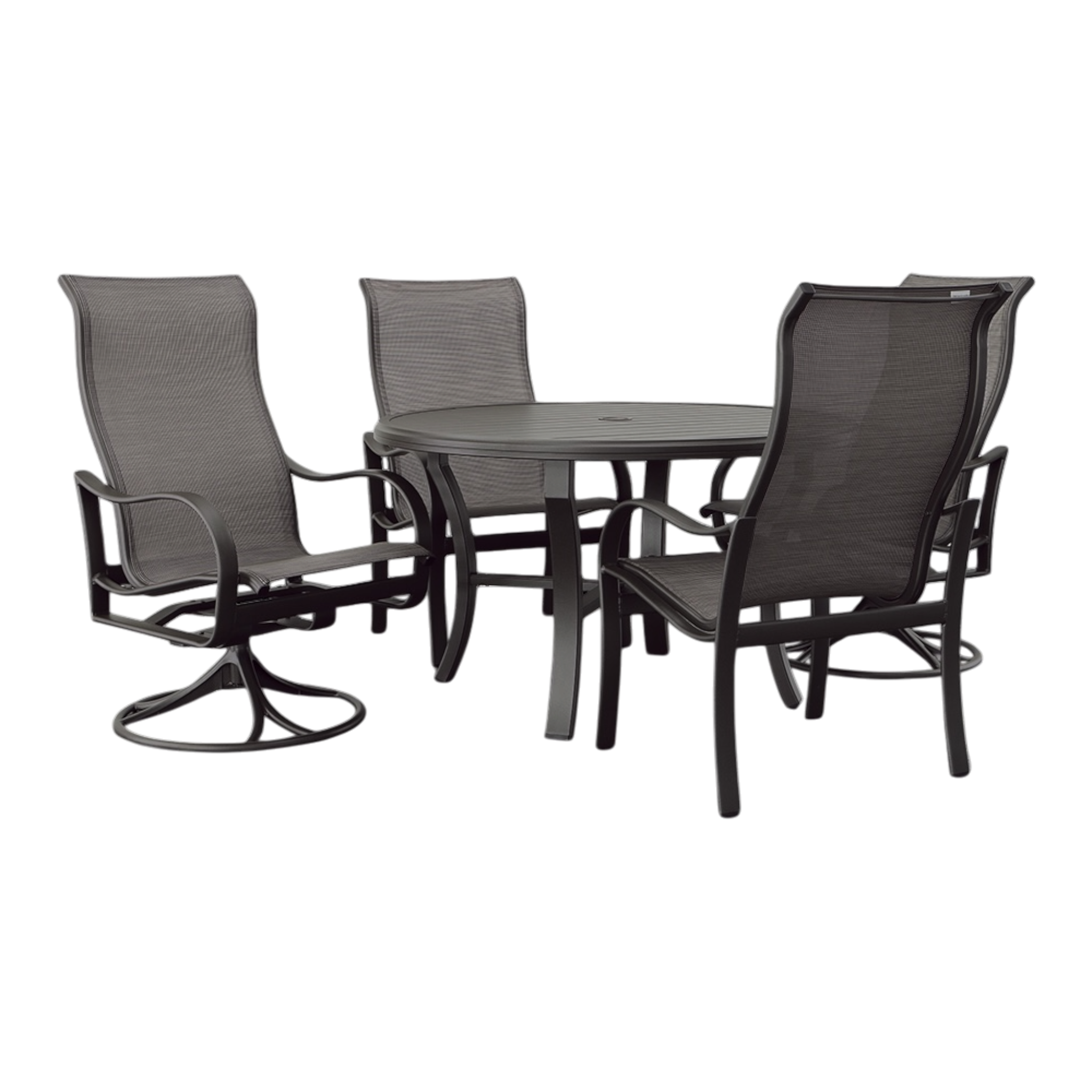 SHORELINE SLING HIGH BACK DINING CHAIR, GRAPHITE
