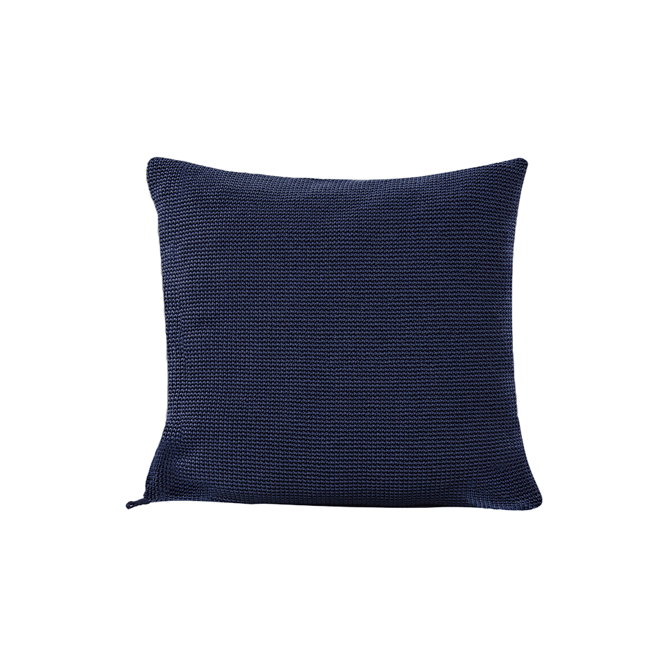 MEND 16" CROCHET PILLOW, NAVY