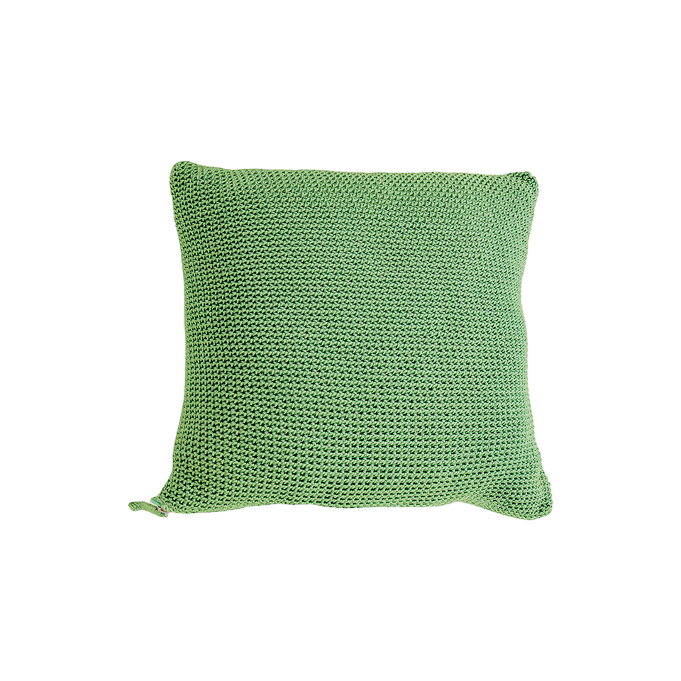 MEND 16" CROCHET PILLOW, NORDIC GREEN