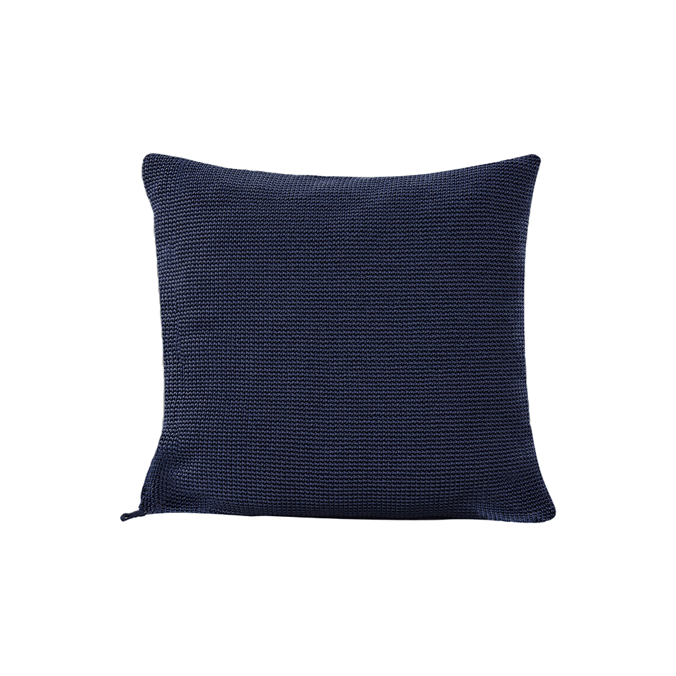 MEND 20" CROCHET PILLOW, NAVY