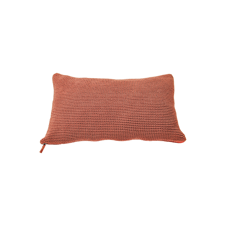 MEND 24" X 16" CROCHET PILLOW, COPPER