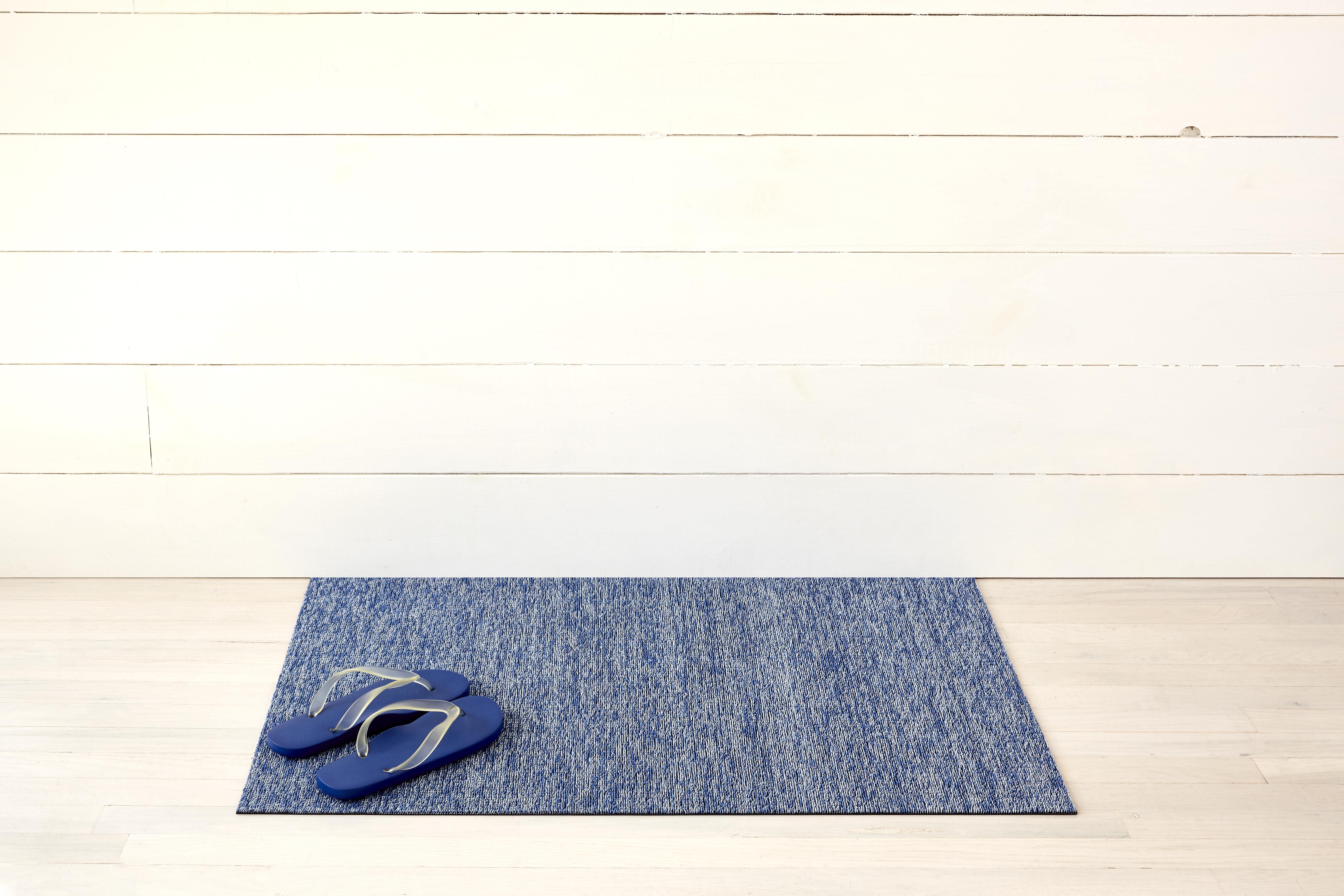 HEATHERED SHAG UTILITY MAT, CORNFLOWER