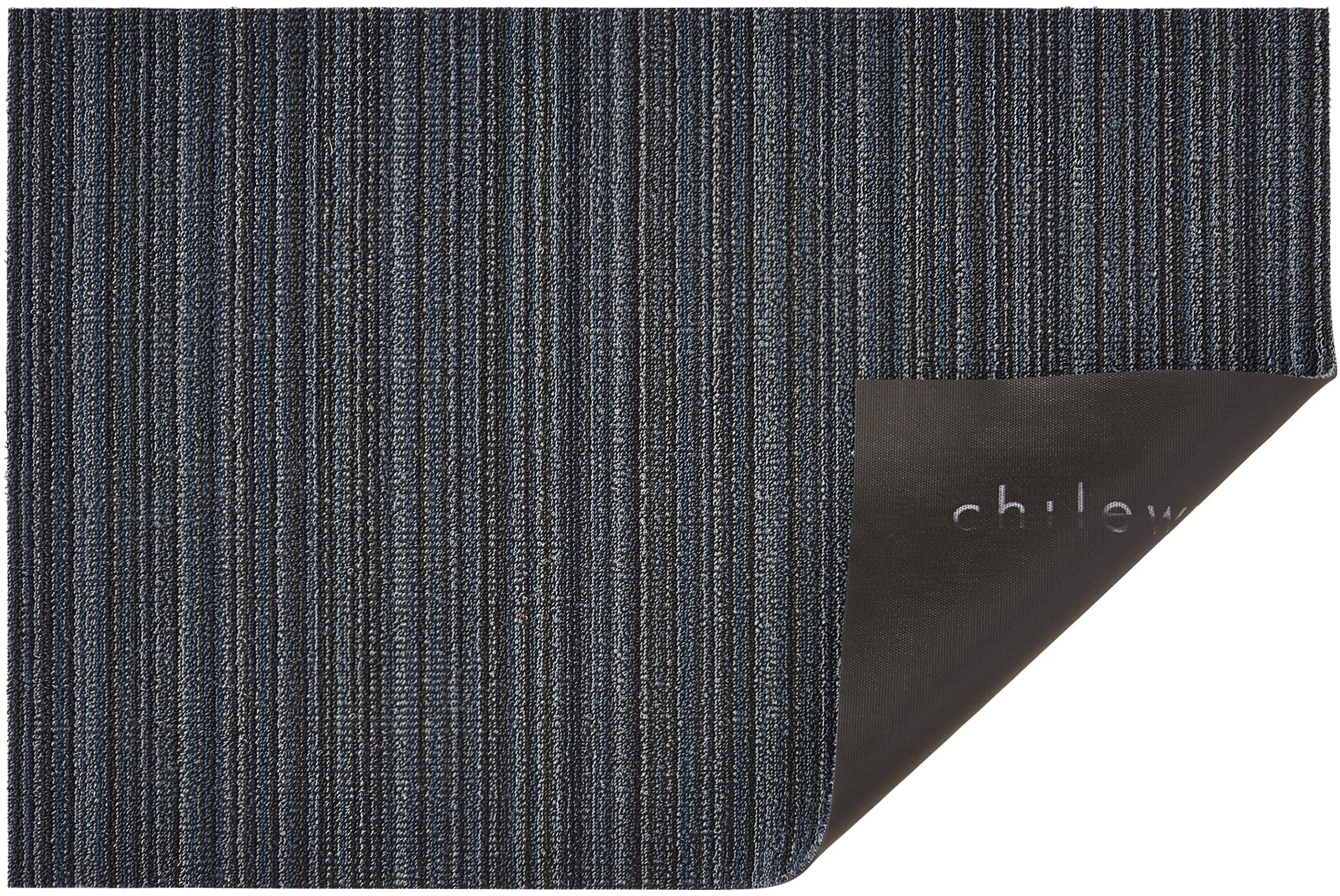 SKINNY STRIPE SHAG UTILITY MAT, BLUE