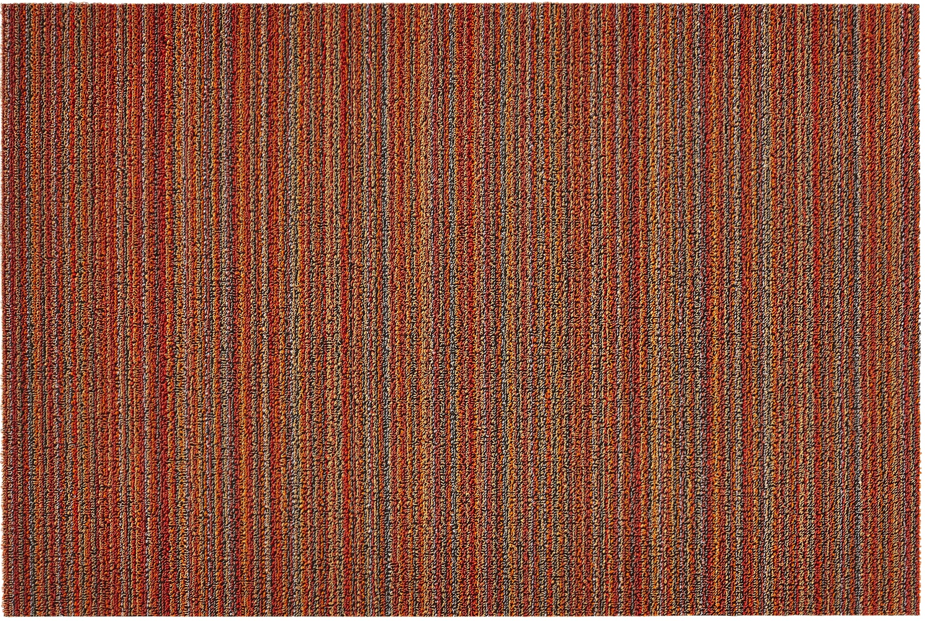 SKINNY STRIPE SHAG UTILITY MAT, ORANGE
