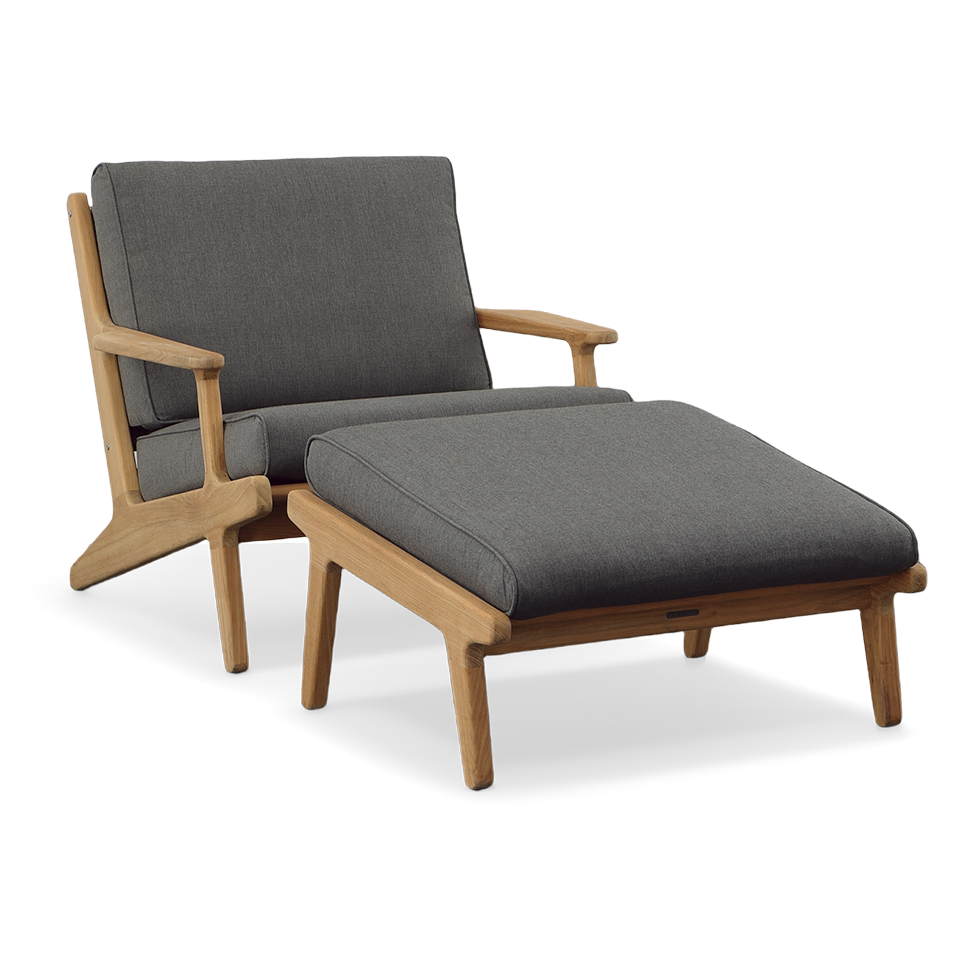 BAY OTTOMAN, CAST CHARCOAL