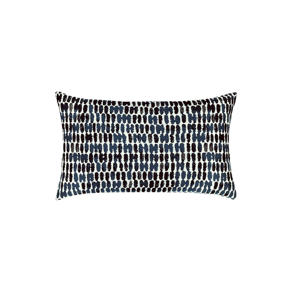 THUMBPRINT INDIGO LUMBAR PILLOW