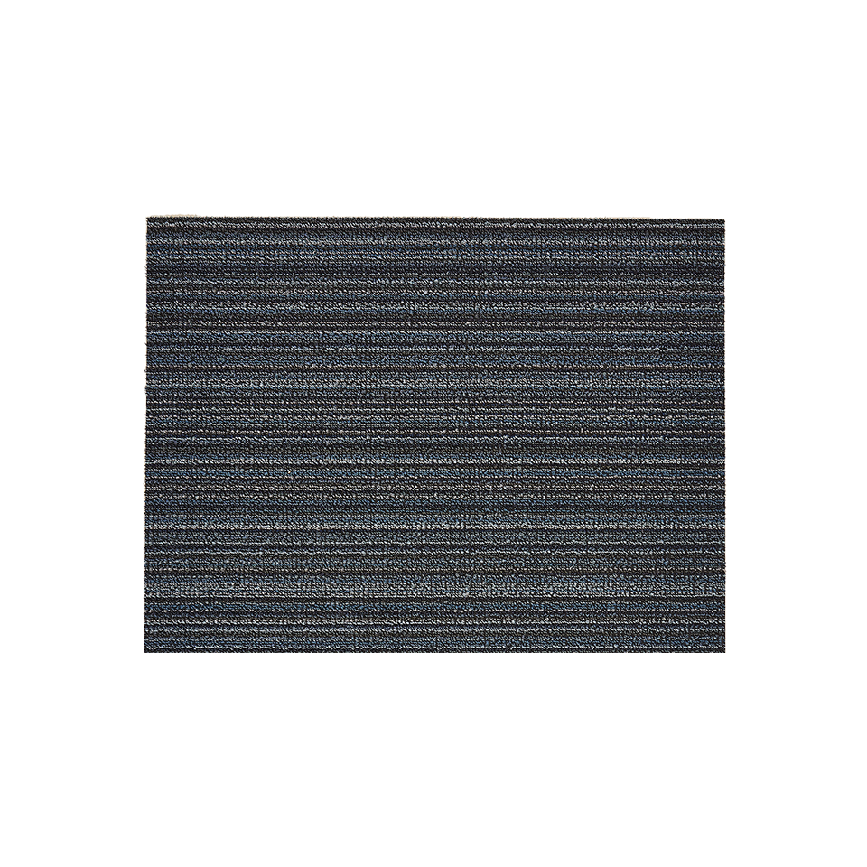 SKINNY STRIPE SHAG DOORMAT, BLUE