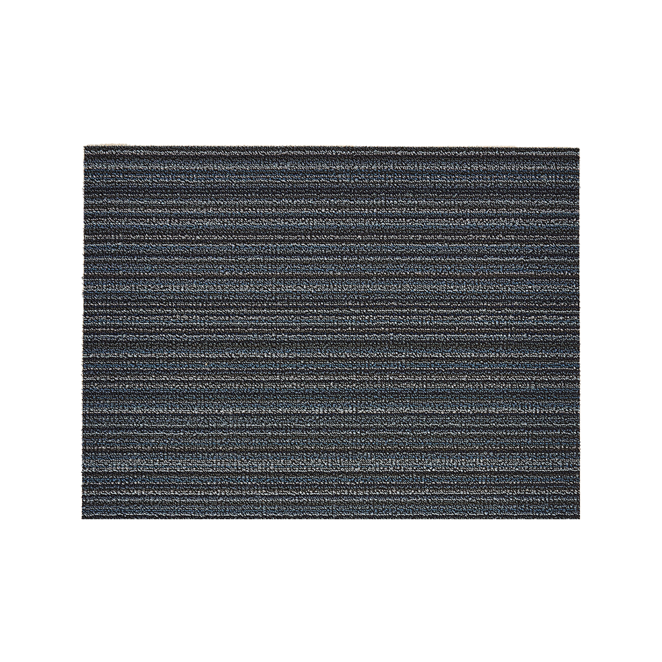 SKINNY STRIPE SHAG UTILITY MAT, BLUE