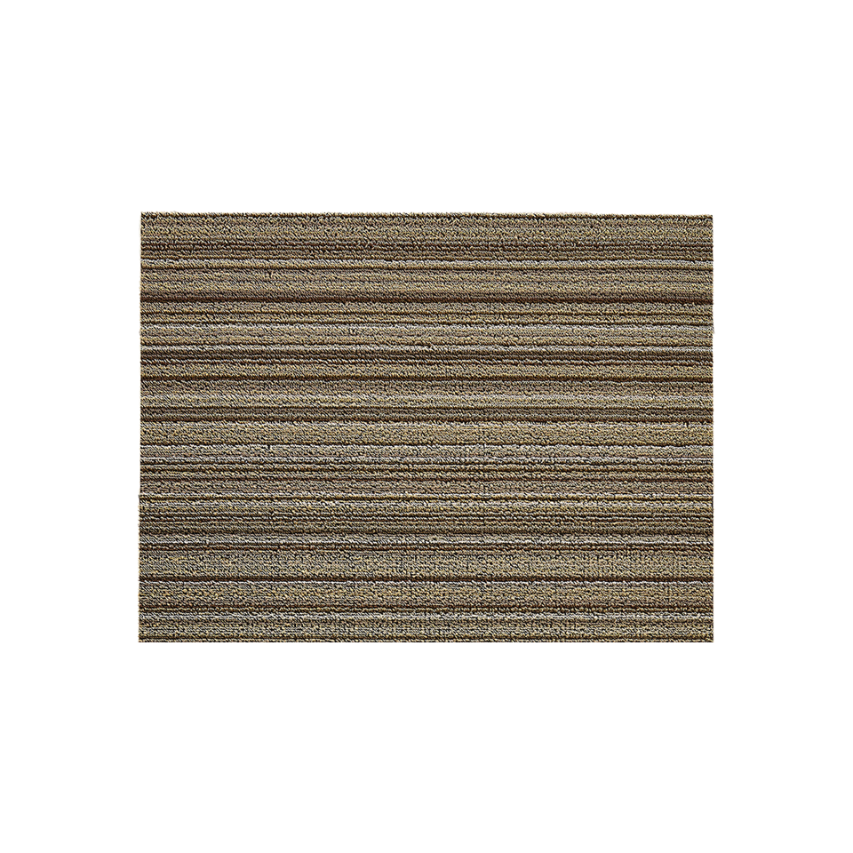 SKINNY STRIPE SHAG DOORMAT, MUSHROOM