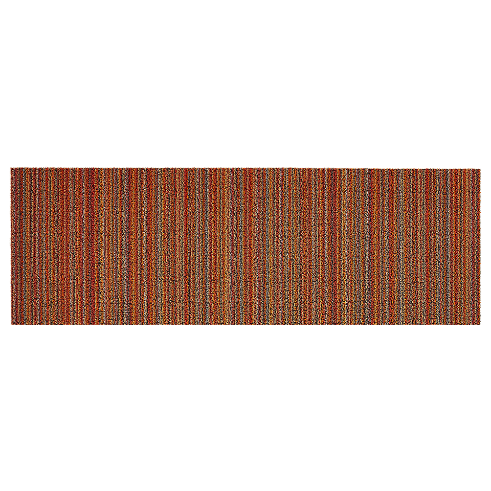 SKINNY STRIPE SHAG RUNNER, ORANGE