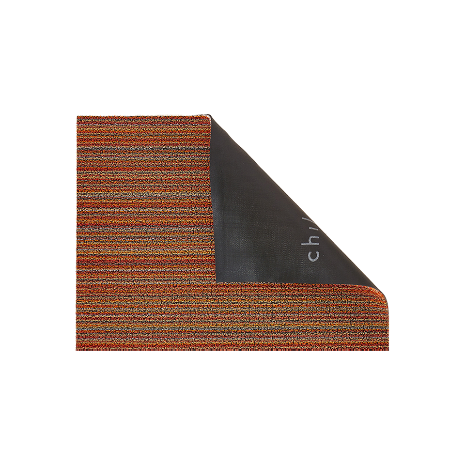 SKINNY STRIPE SHAG DOORMAT, ORANGE