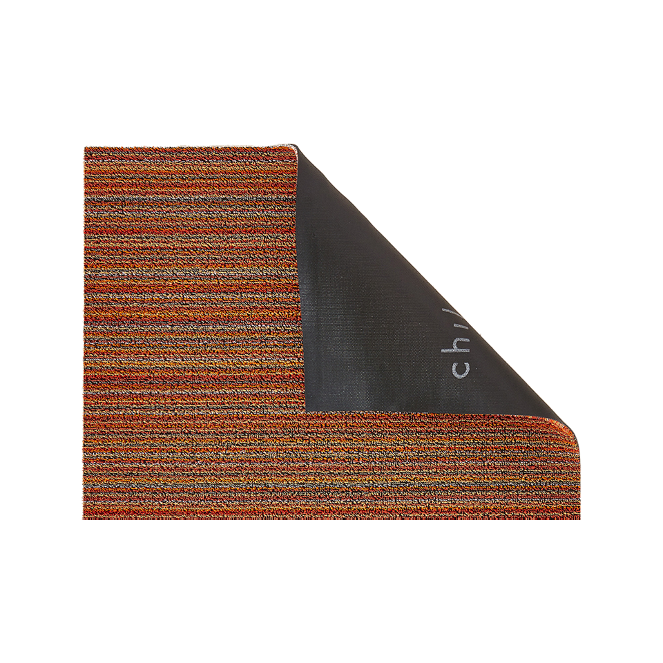 SKINNY STRIPE SHAG UTILITY MAT, ORANGE