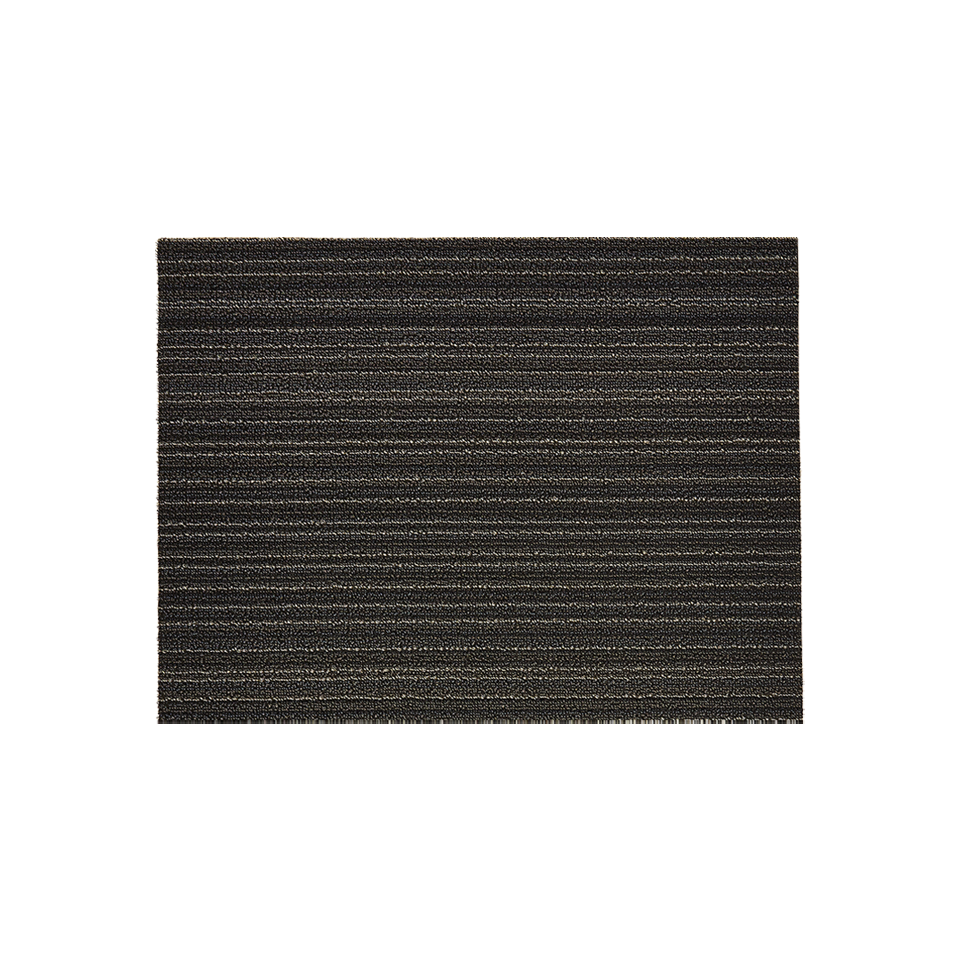 SKINNY STRIPE SHAG DOORMAT, STEEL