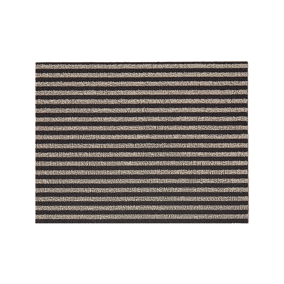 BRETON STRIPE SHAG UTILITY MAT, GRAVEL