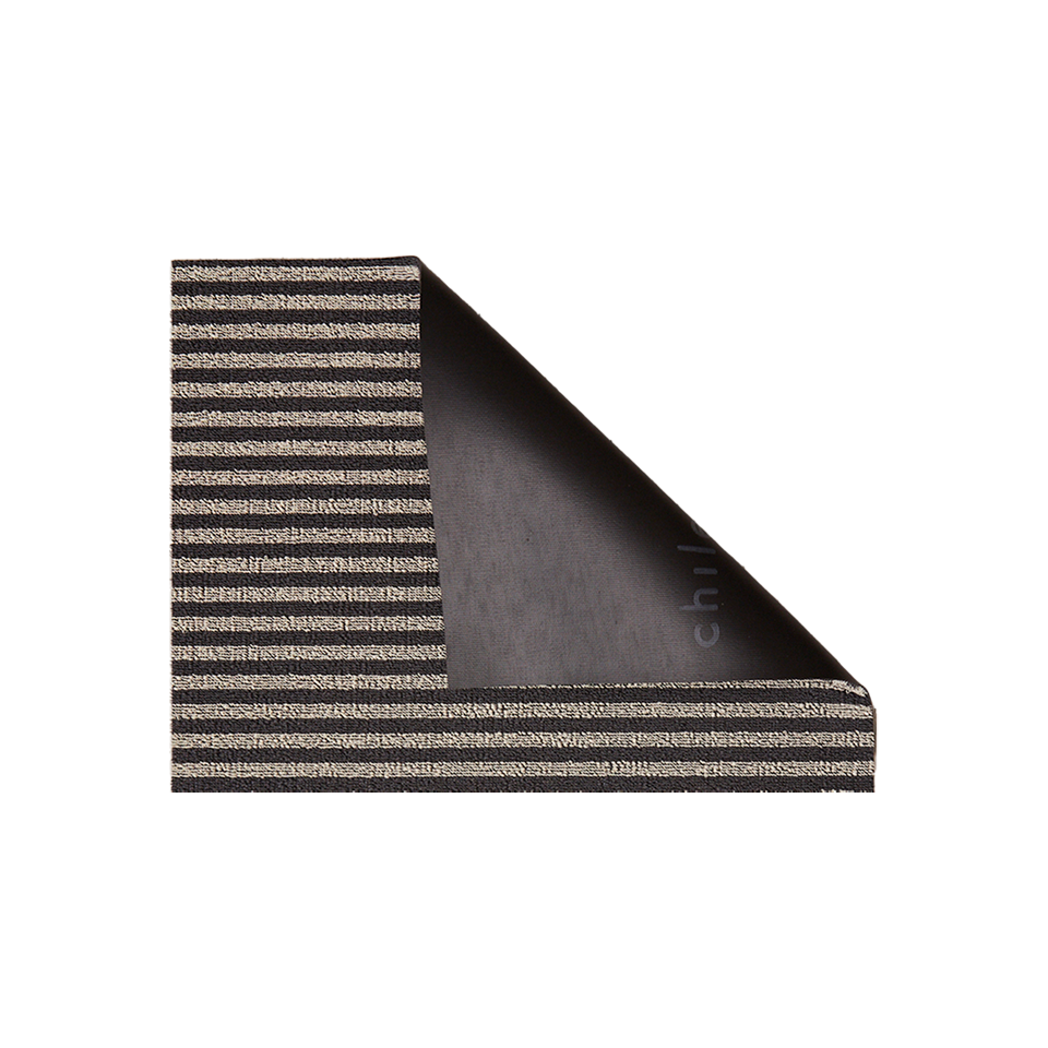 BRETON STRIPE SHAG DOORMAT, GRAVEL