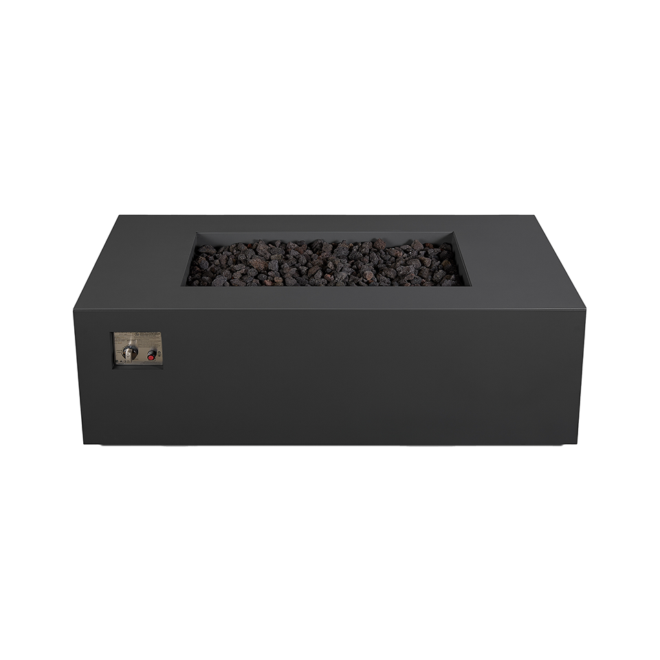 PORTER 58" RECTANGLE PROPANE FIRE TABLE, CHARCOAL