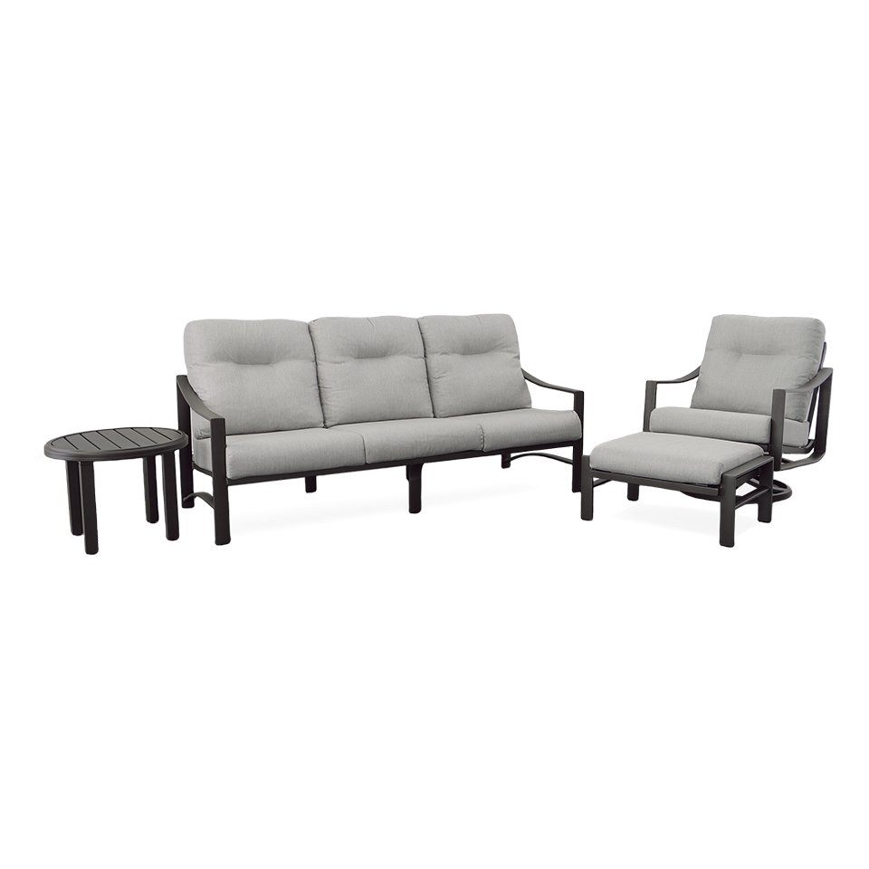 KENZO CUSHION OTTOMAN, PAN. SMOKE GREY