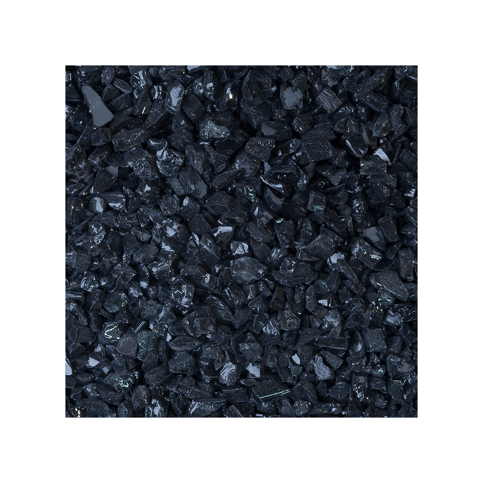 CRUSHED BLACK GLASS FIRE MEDIA